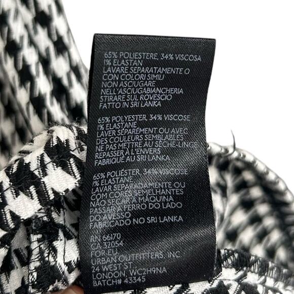 Urban Outfitters Black & White Houndstooth Checkered Mini Slip Dress Medium - Picture 5 of 7